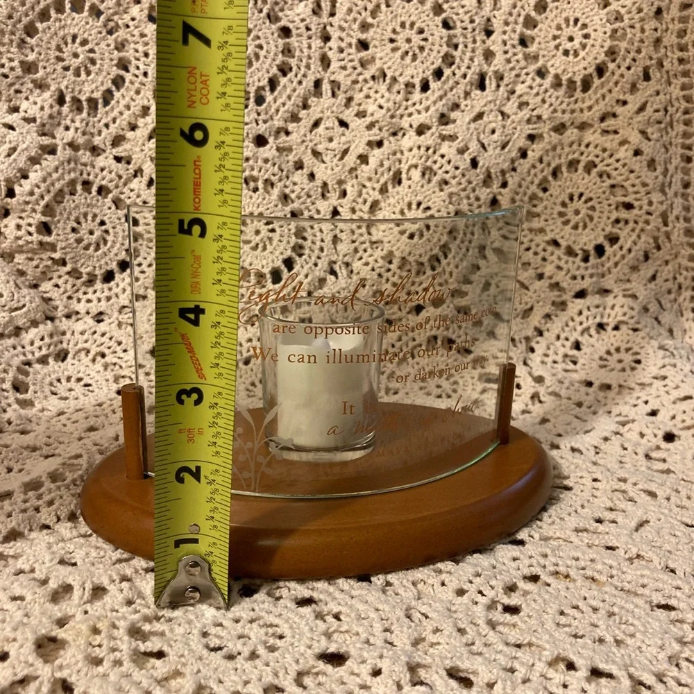 Vintage Hallmark Maya Angelou Quote Candle Tea Light Holder with Electric Candle - Picture 12 of 12